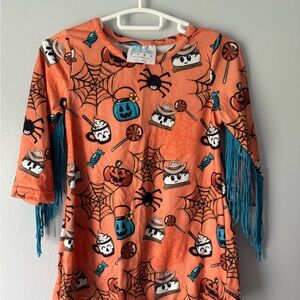 Orange Halloween Kids Costume Dress